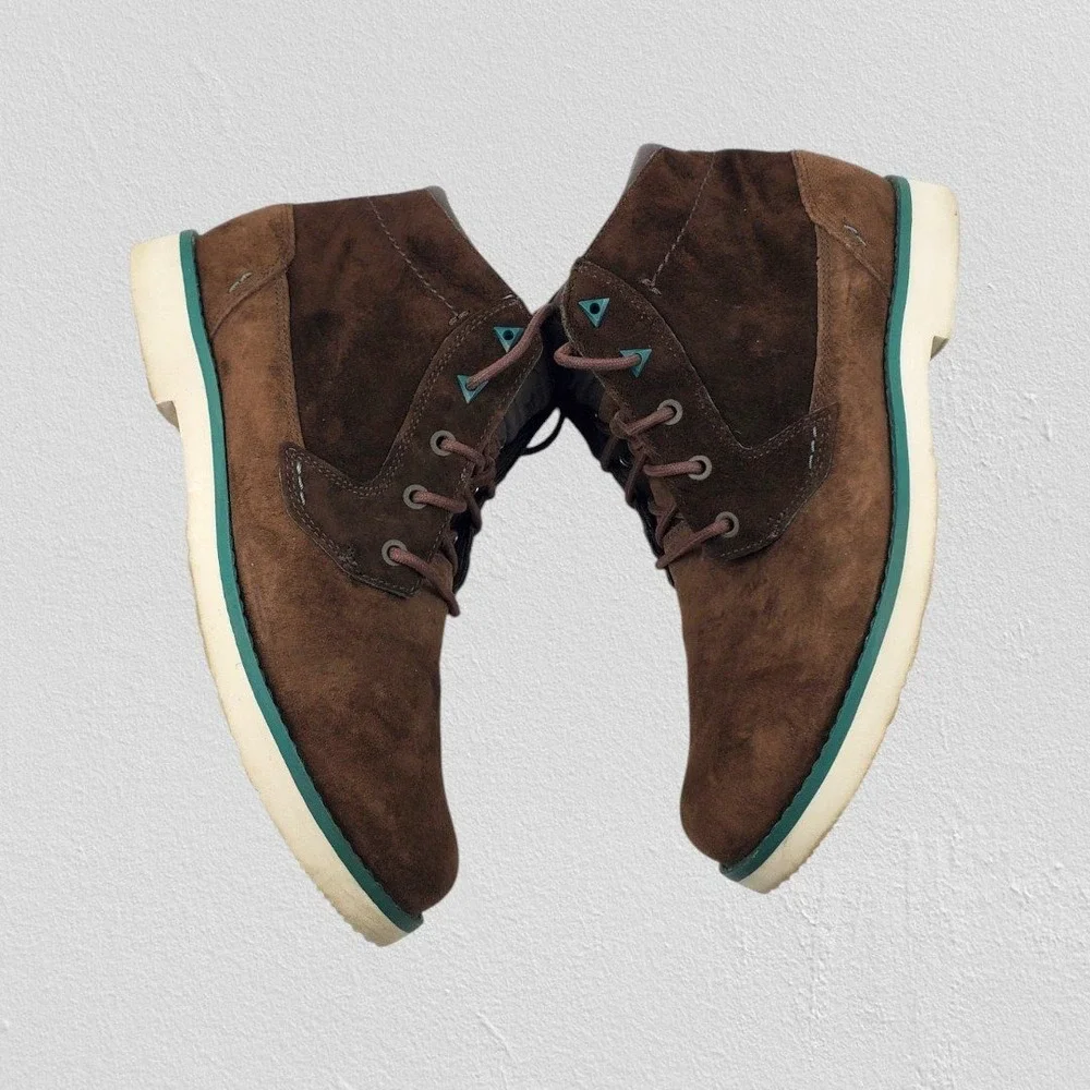 Teva Durban Chukka Ankle Boots Mens Brown Suede Lace Up Mid Top Shoes